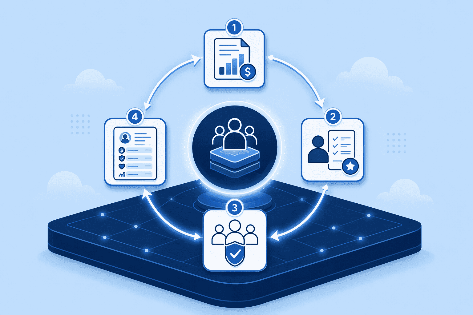 Illustration for 1. CompUp: Orchestrate the Full Cycle with a Single Platform