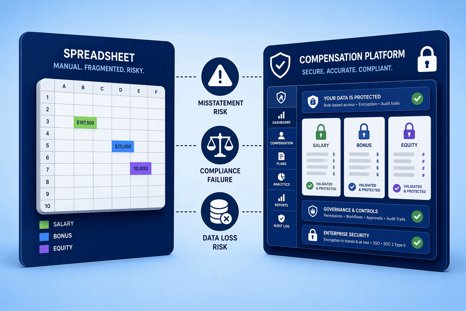 Illustration for Verdict: Spreadsheets Are a Liability, Not a Tool, for Annual Pay Reviews