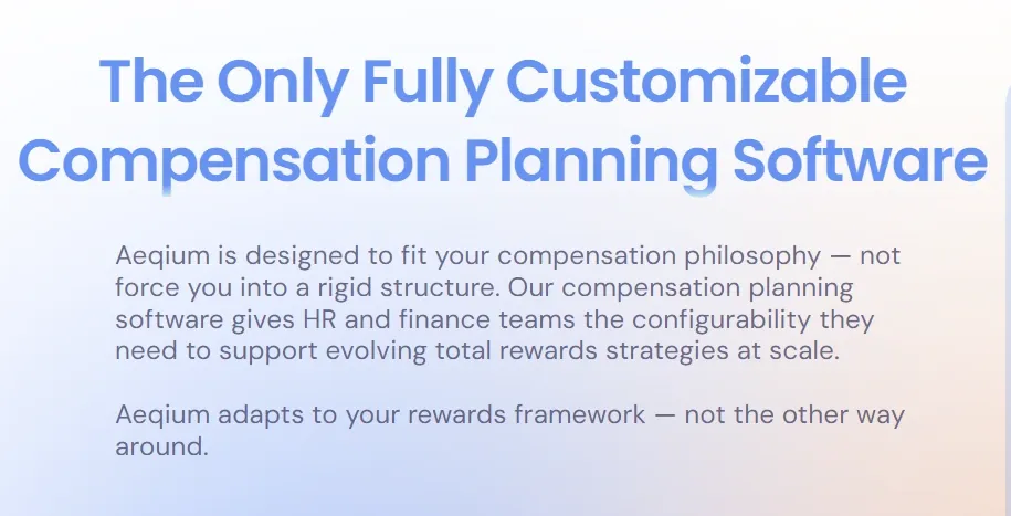 Aeqium is a modern compensation management tool designed to simplify complex pay planning and ensure equitable compensation across organizations.webp