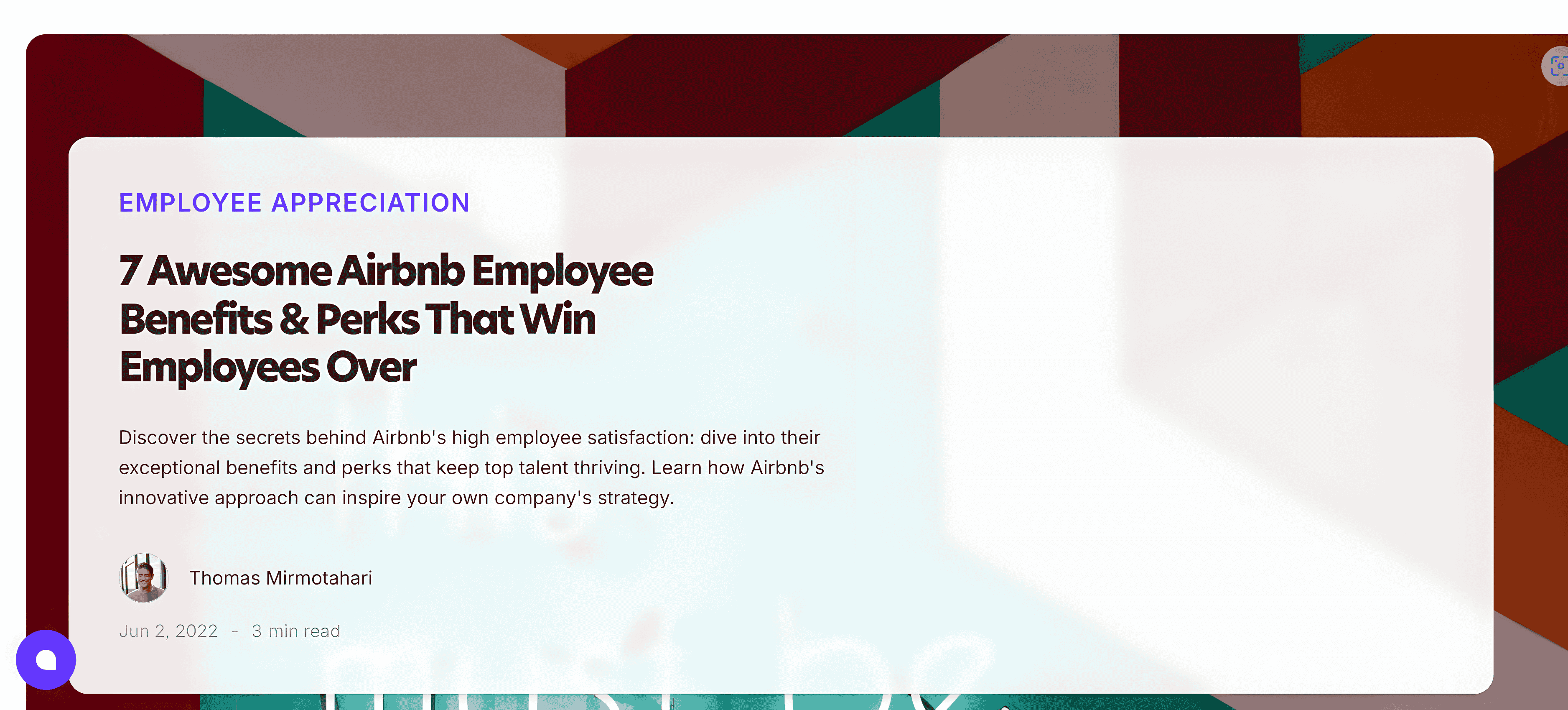 Airbnb - Employee benefits and perks