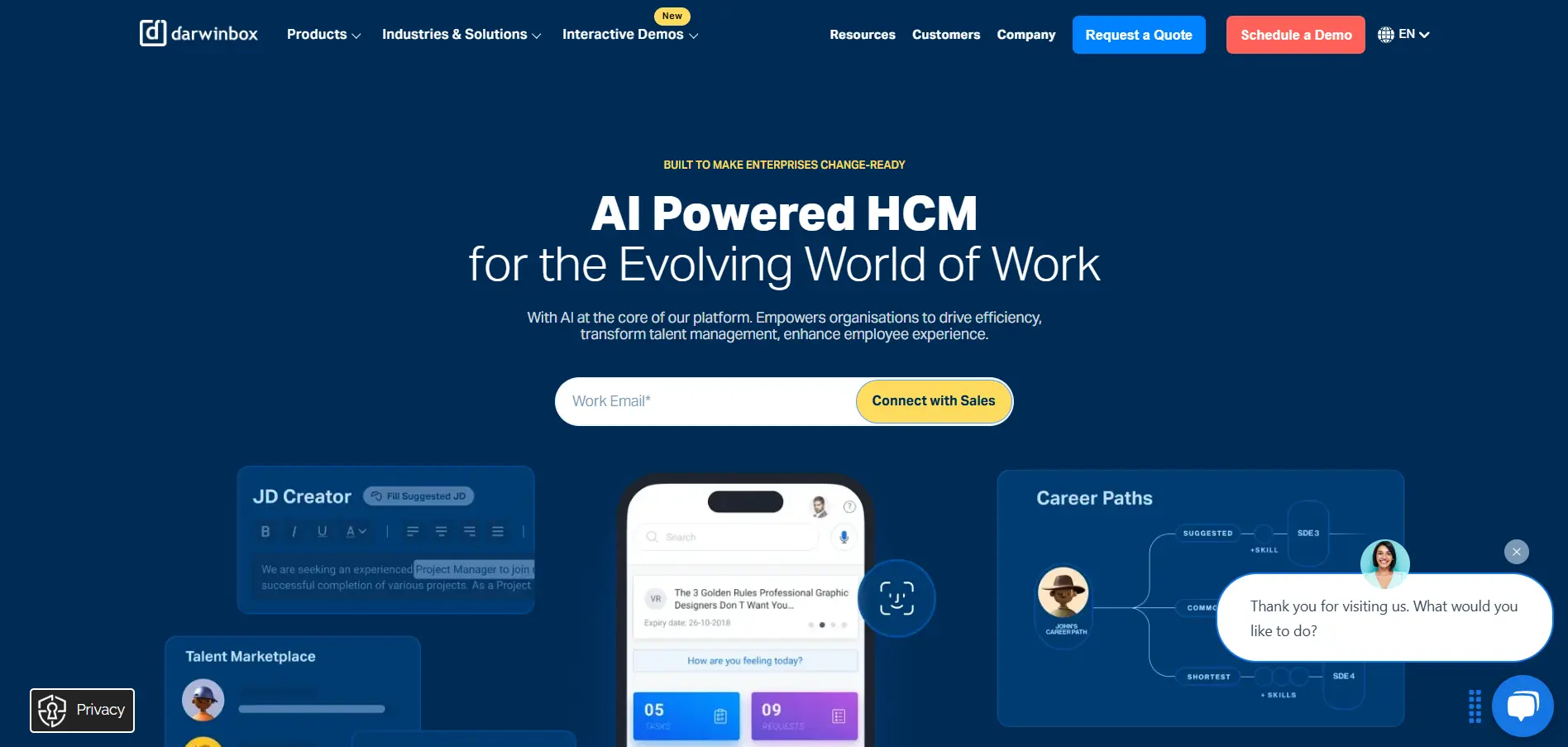 Darwinbox is a unified HR software platform designed to automate and refine core human resource processes such as recruitment, onboarding, attendance tracking, leave management, performance evaluation