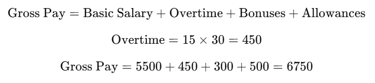 Gross pay calculation for Overtimers