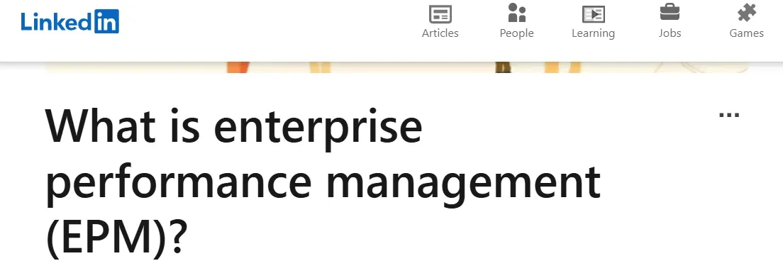 Linkedin post on EPM.webp