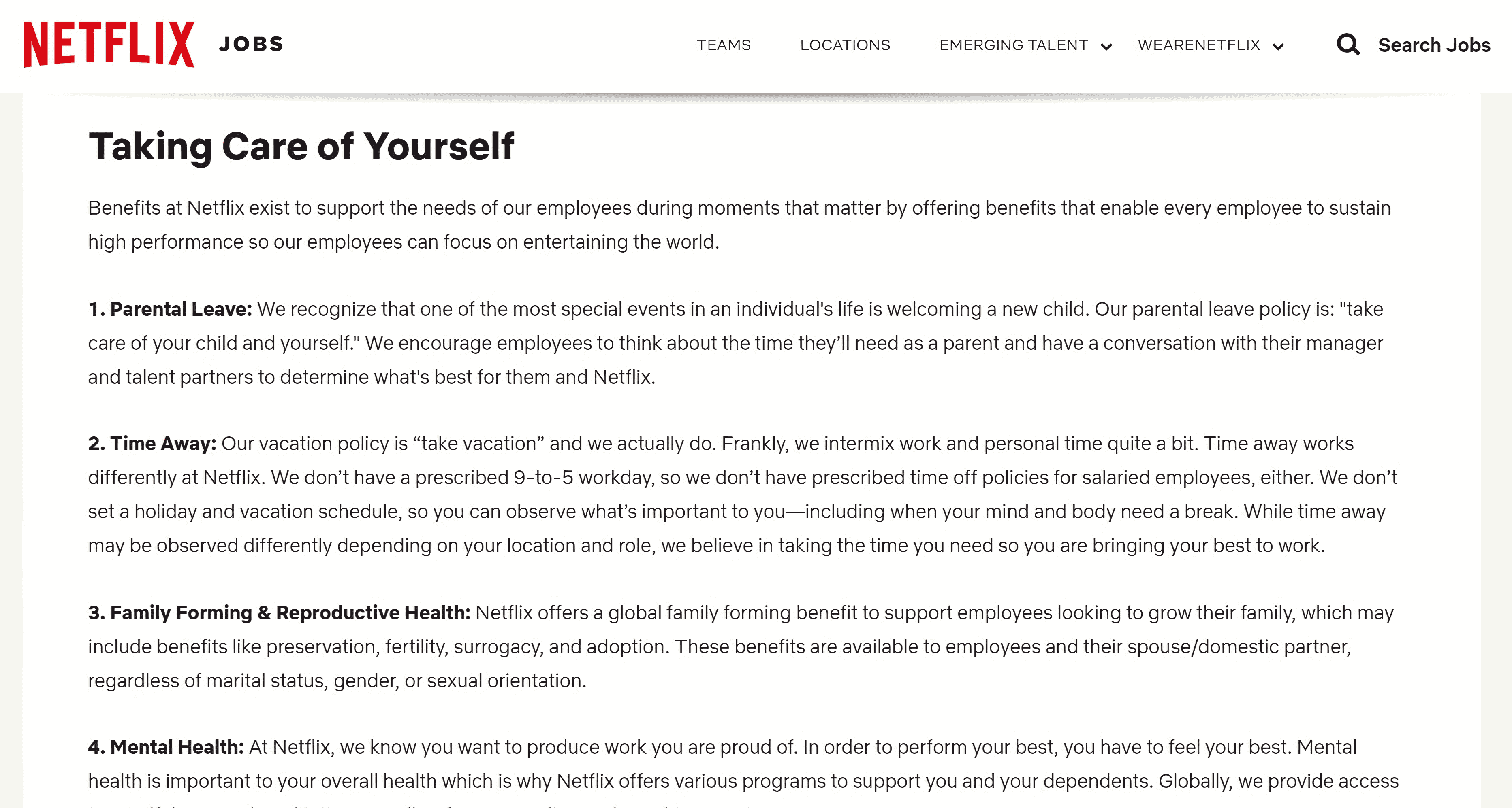 Netflix - Work-Life Balance