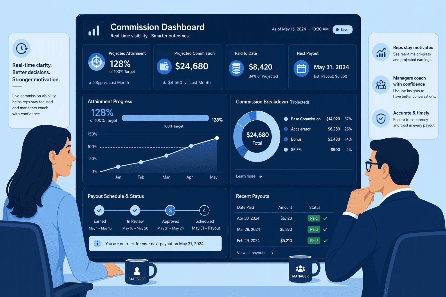 Illustration for 6. Everstage, Top-Rated Platform for Real-Time Visibility