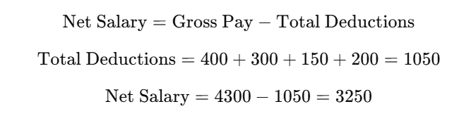 net salary calculation